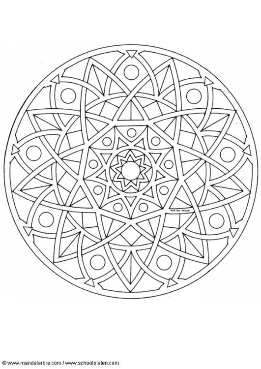 Malvorlage  mandala-1702c