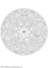 Malvorlage  mandala 1702h