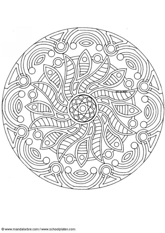 Malvorlage mandala 1702v - Kostenlose Ausmalbilder Zum Ausdrucken