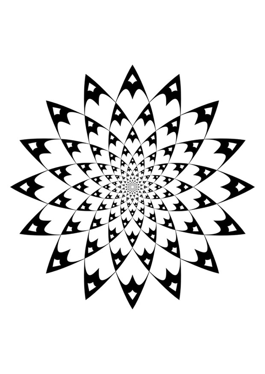 Malvorlage  Mandala
