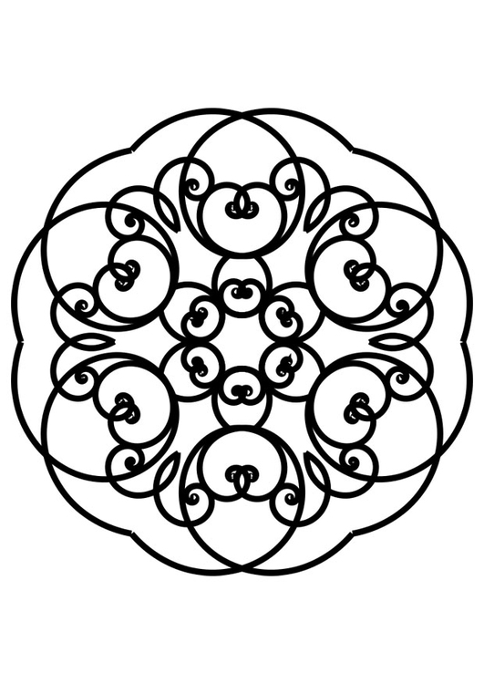 Malvorlage  Mandala