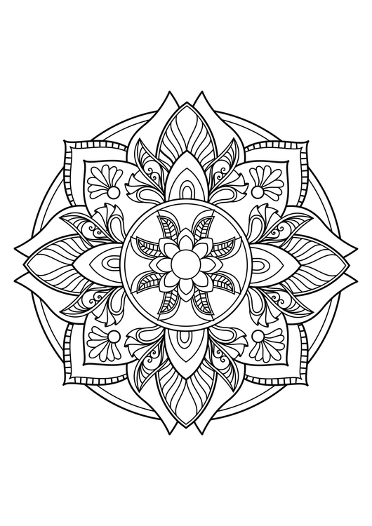 Malvorlage  Mandala