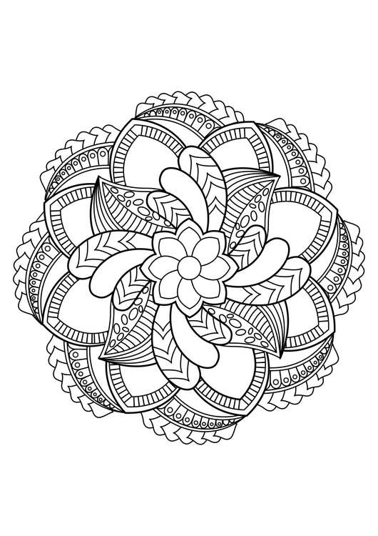 Malvorlage  Mandala