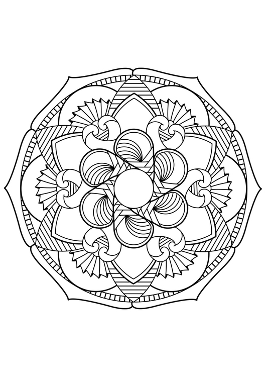 Malvorlage  Mandala