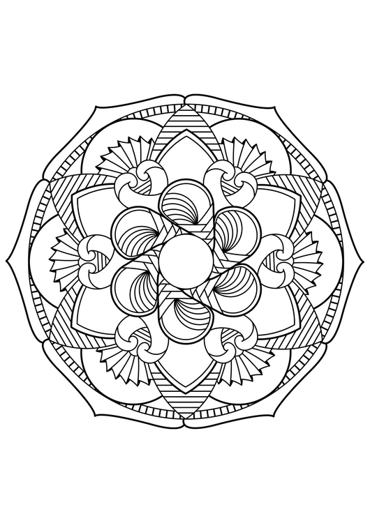 Malvorlage  Mandala