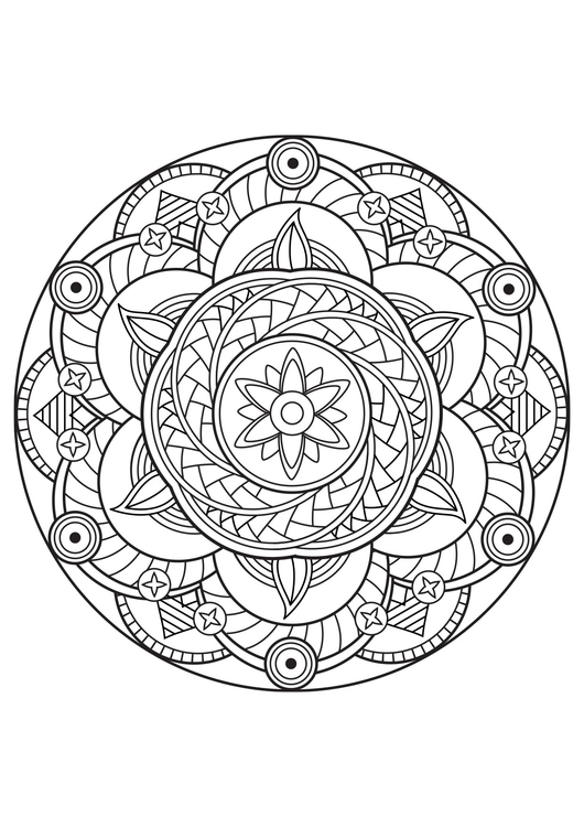 Malvorlage  Mandala