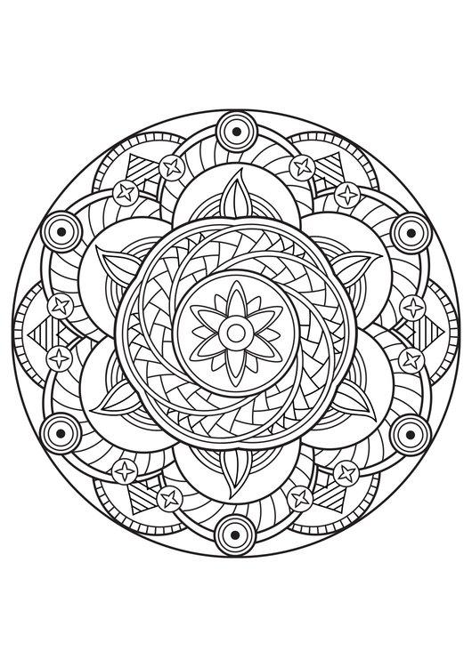 Malvorlage  Mandala