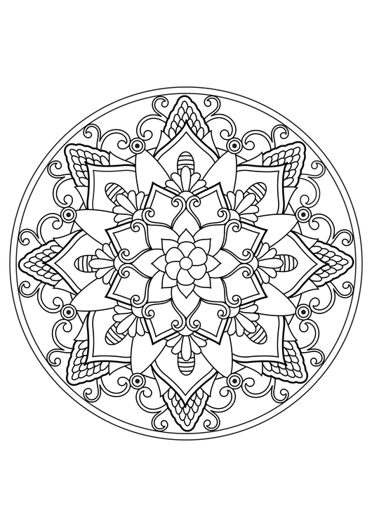 Malvorlage  Mandala