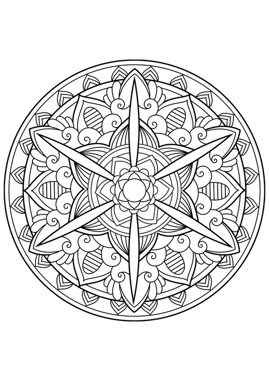 Malvorlage  Mandala