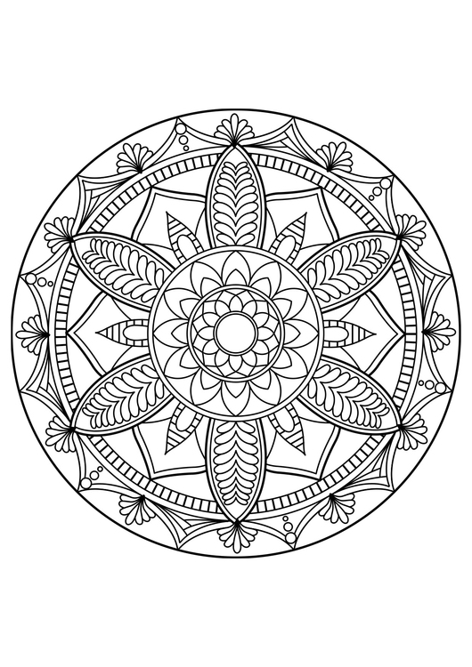 Malvorlage  Mandala