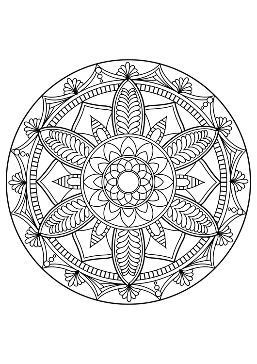 Malvorlage  Mandala