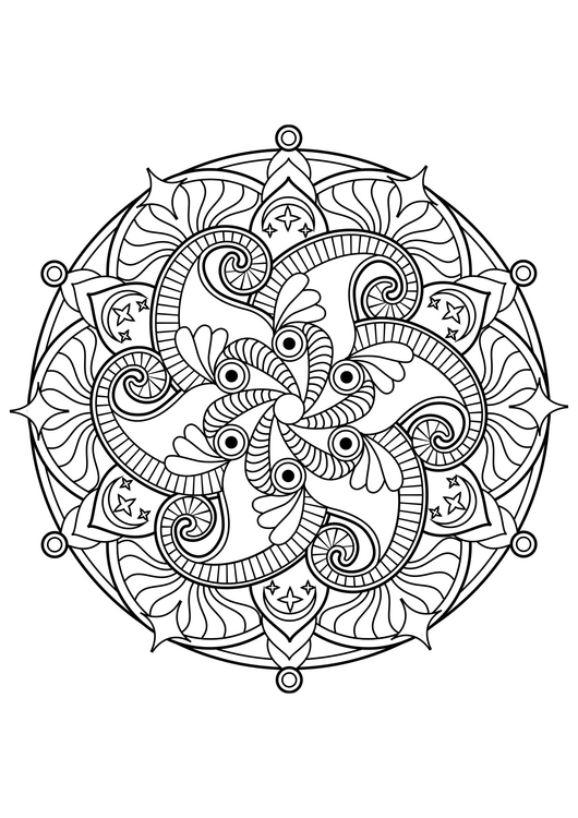 Malvorlage  Mandala