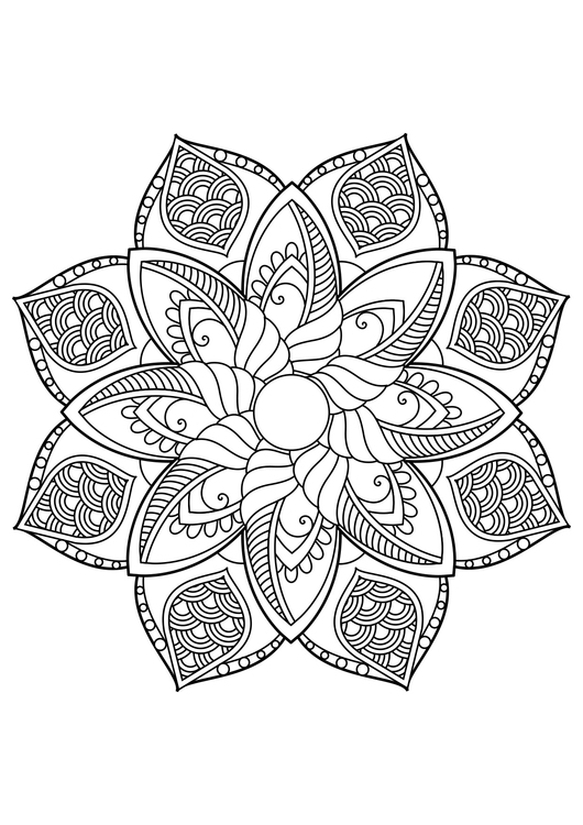 Malvorlage  Mandala