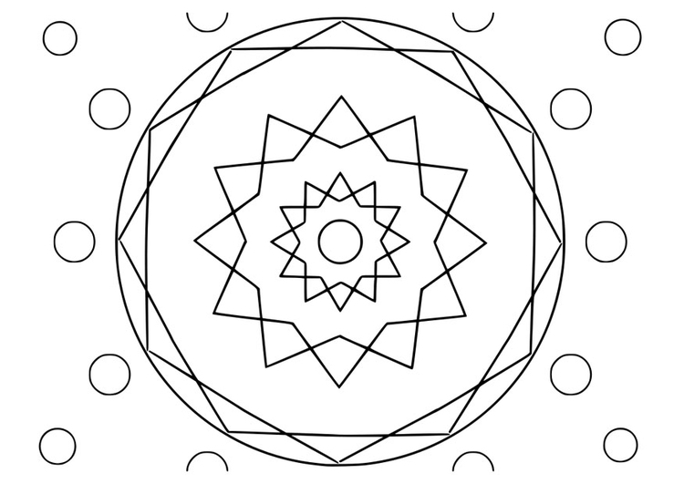 Malvorlage  Mandala22