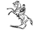 Malvorlage  Mann auf Pferd