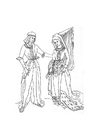 malvorlage Maria von Burgund und Maximilian