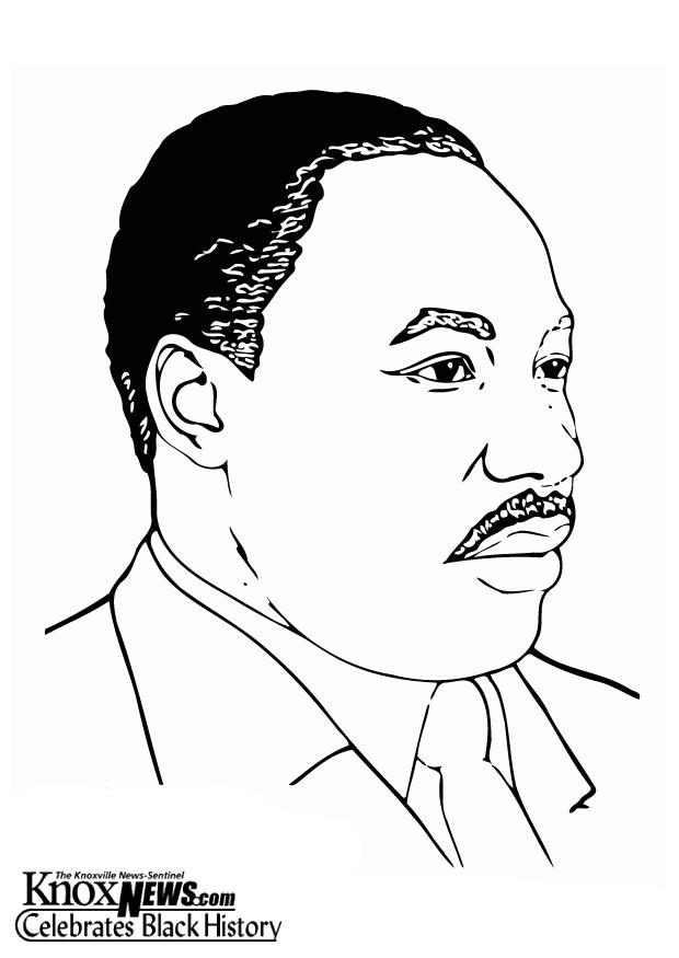 Malvorlage  Martin Luther King, Jr