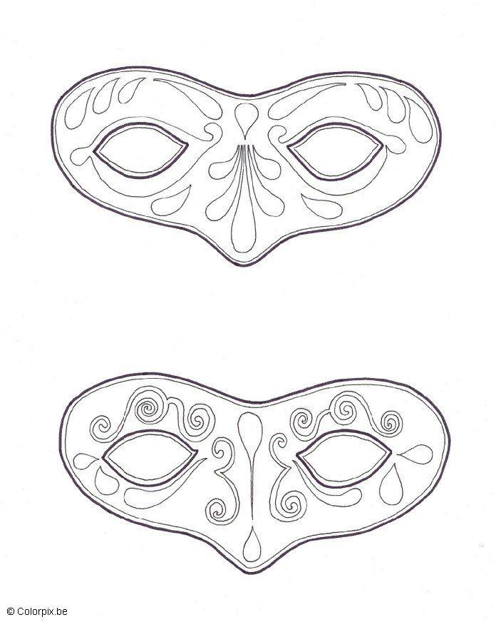 Malvorlage Masken | Ausmalbild 5667.