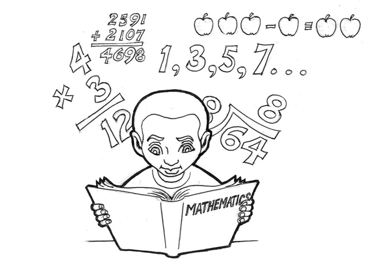 Malvorlage  Mathematik lernen
