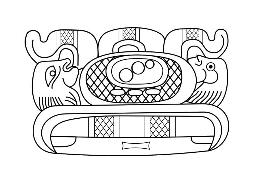 Malvorlage  Maya Kunst