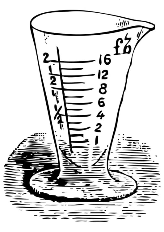 Malvorlage  Messbecher