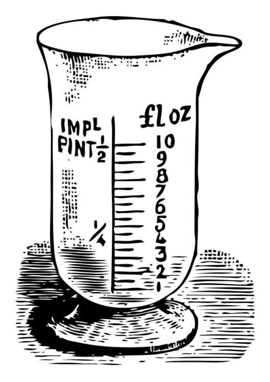 Malvorlage  Messbecher