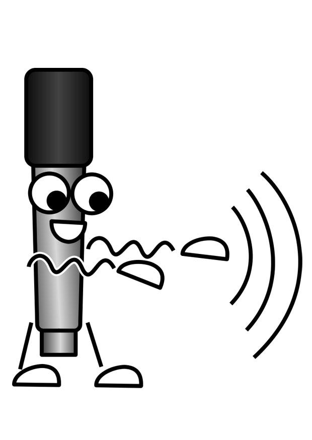 Malvorlage Mikrofon zittern Kostenlose Ausmalbilder