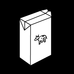 Malvorlage  Milch - Karton