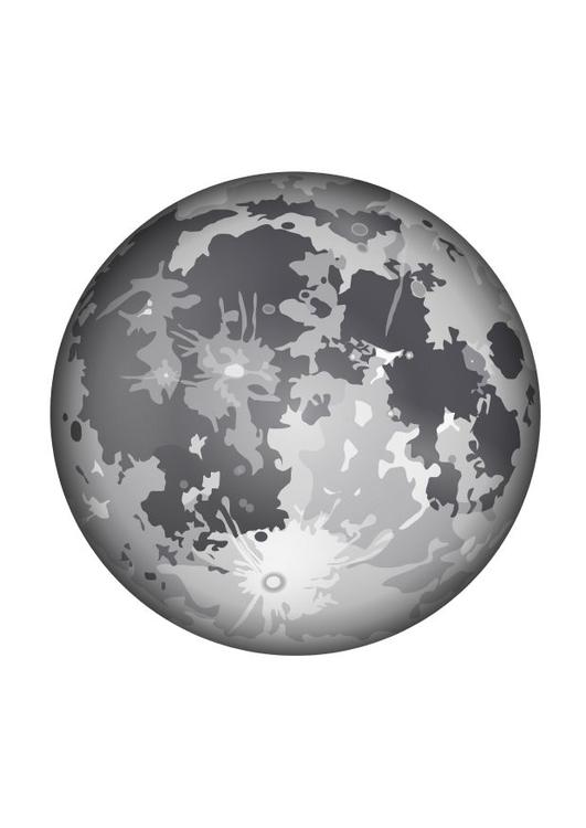Malvorlage Mond - Kostenlose Ausmalbilder Zum Ausdrucken - Bild 10341.