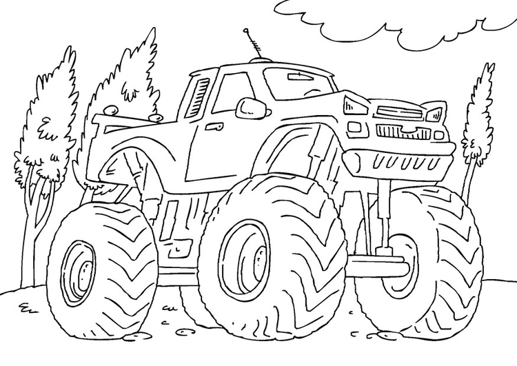 Malvorlage  Monstertruck