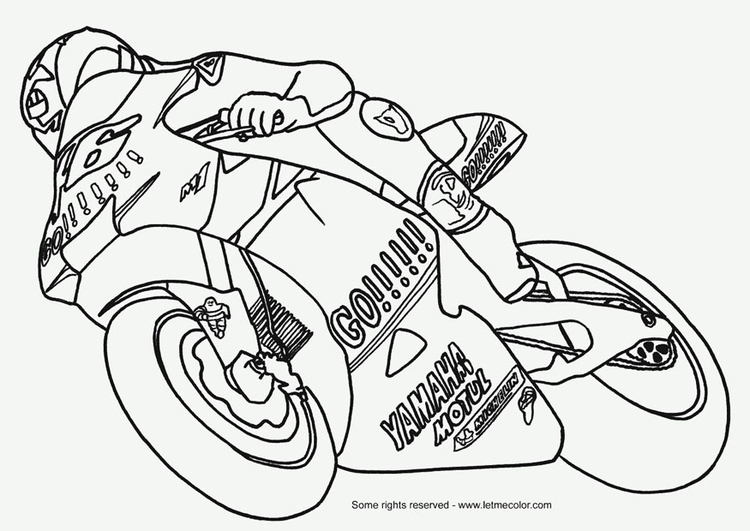 Malvorlage Motorrad Kostenlose Ausmalbilder Zum