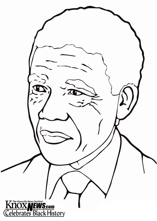 Malvorlage  Nelson Mandela