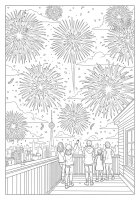 Neujahrsfeier mit Feuerwerk