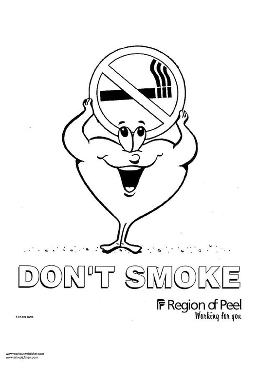 Malvorlage  nicht rauchen