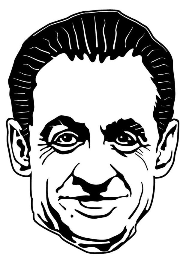Malvorlage  Nicolas Sarkozy