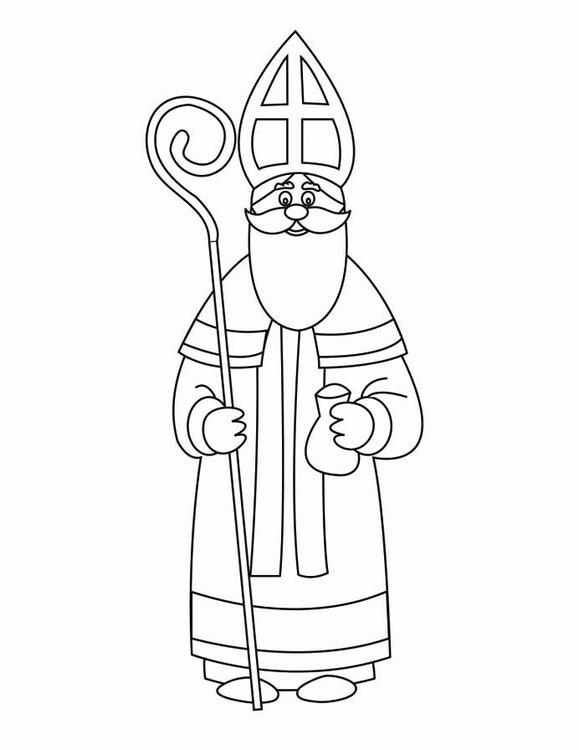 Malvorlage Nikolaus - Kostenlose Ausmalbilder Zum Ausdrucken - Bild 16471.