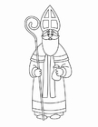 Malvorlage  Nikolaus