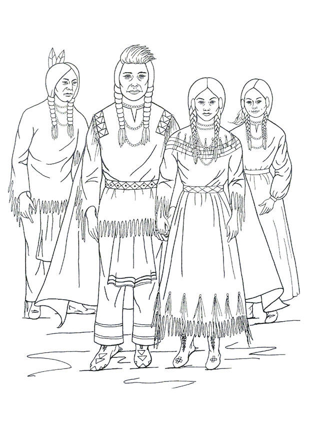 Malvorlage  Nimiipu Indianer