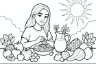 Obst und Gemüse an einem Sommertag