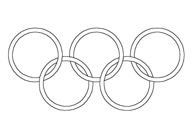 Malvorlage  Olympische Ringe