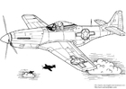 malvorlage P 51 Mustang