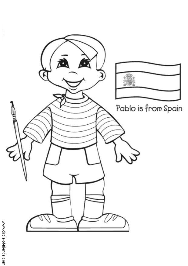 Malvorlage  Pablo aus Spanien