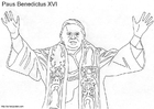 Malvorlage  Papst Benedikt XVI