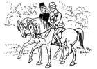 Malvorlage  Pferd reiten
