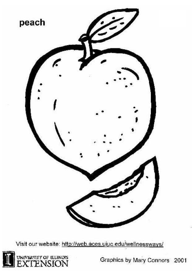 Malvorlage Pfirsich Kostenlose Ausmalbilder Zum