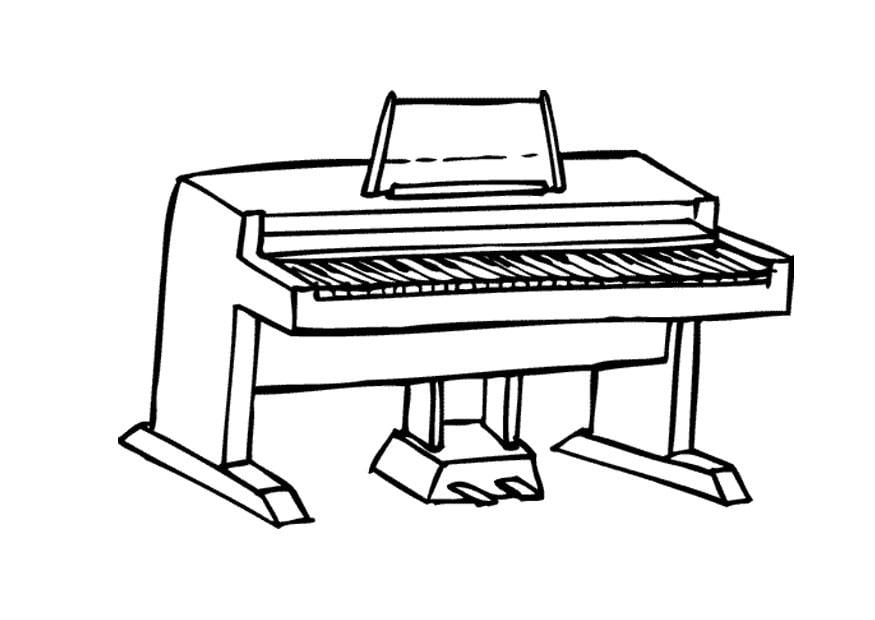 Malvorlage  Piano