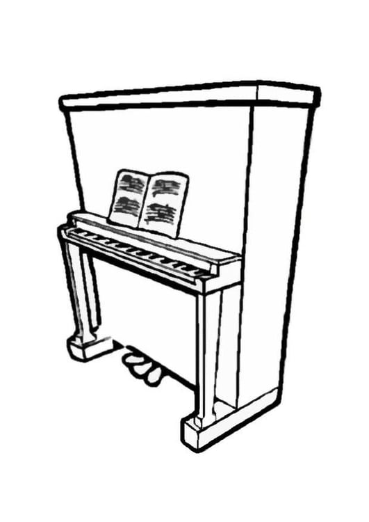 Malvorlage  Piano