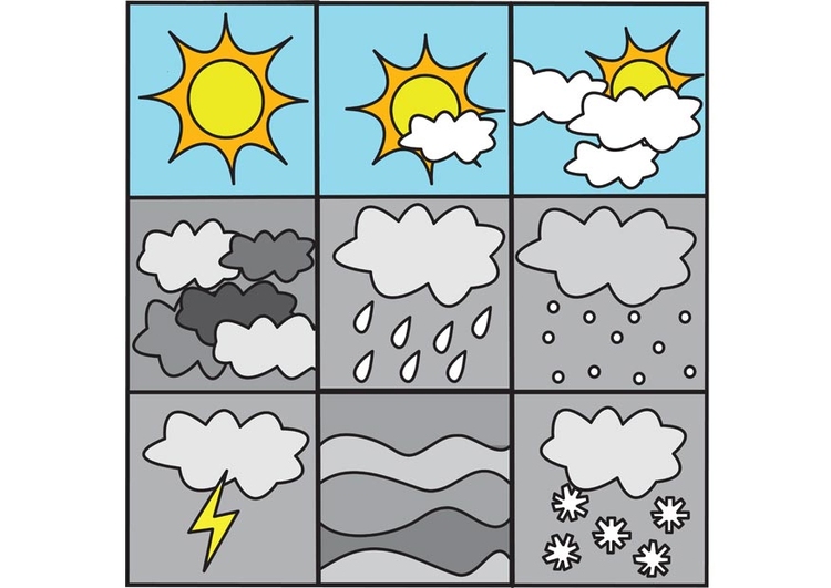 Malvorlage  Pictogramme Wetter 1