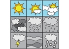 Malvorlagen Pictogramme Wetter 1