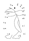 Malvorlagen Pinguin - Buchstaben